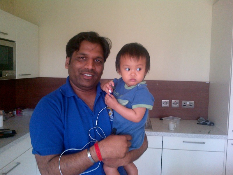 With Uncle Manish
